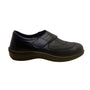 Orthofeet Womens Black Leather Orthopedic Comfort Shoes Wide Size 10.5 D