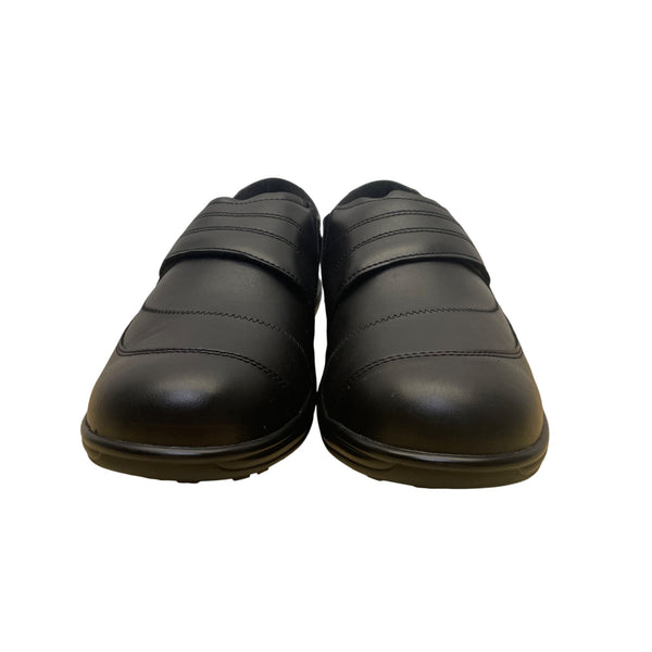 Orthofeet Womens Black Leather Orthopedic Comfort Shoes Wide Size 10.5 D