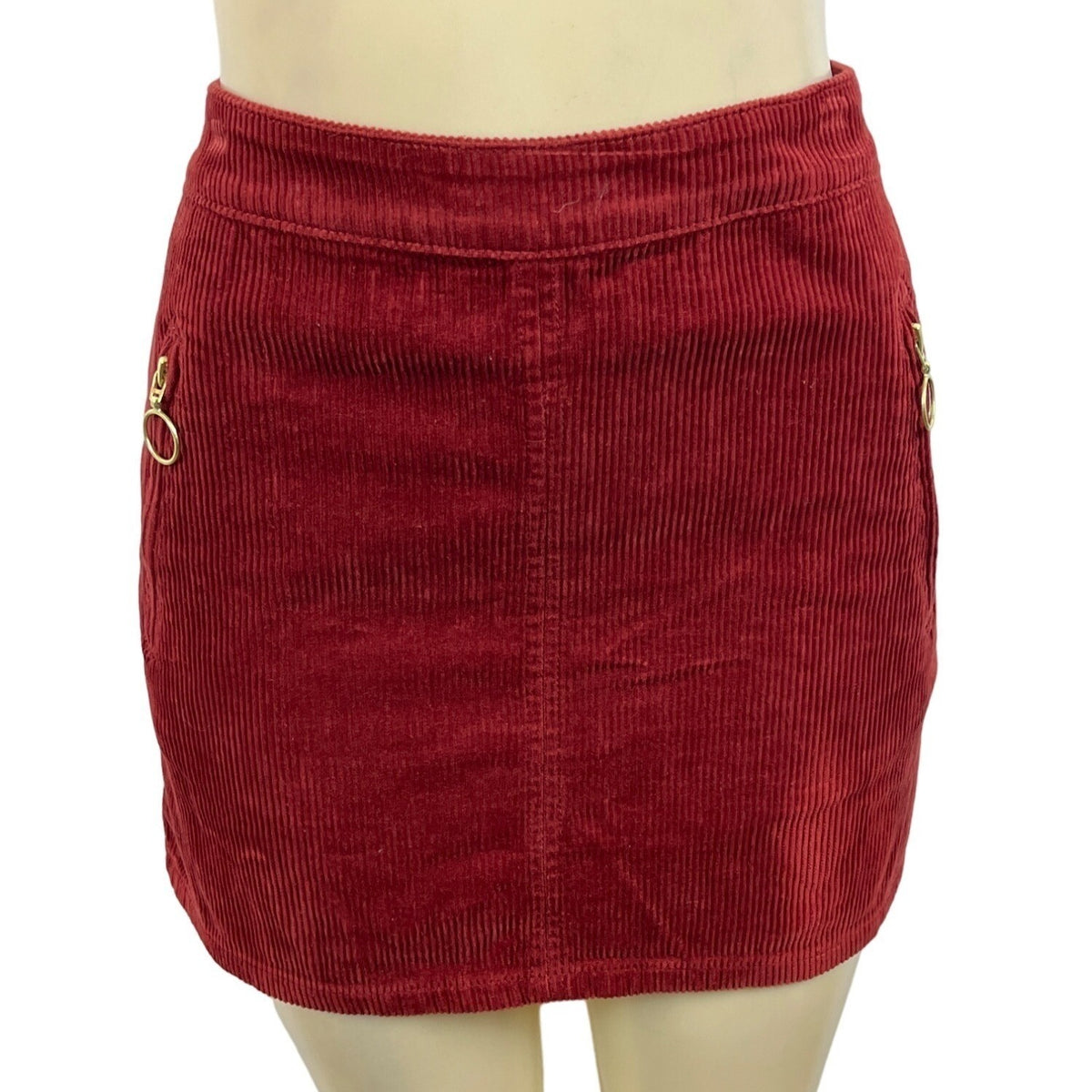 Forever 21 Women's Red Corduroy Tube Skirt Sz M