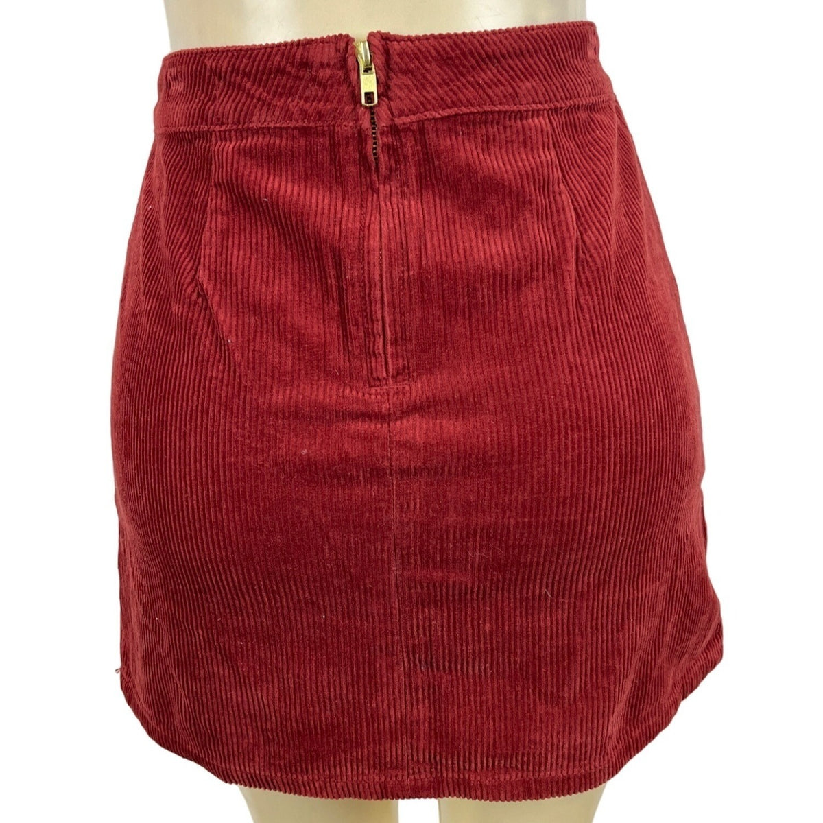 Forever 21 Women's Red Corduroy Tube Skirt Sz M