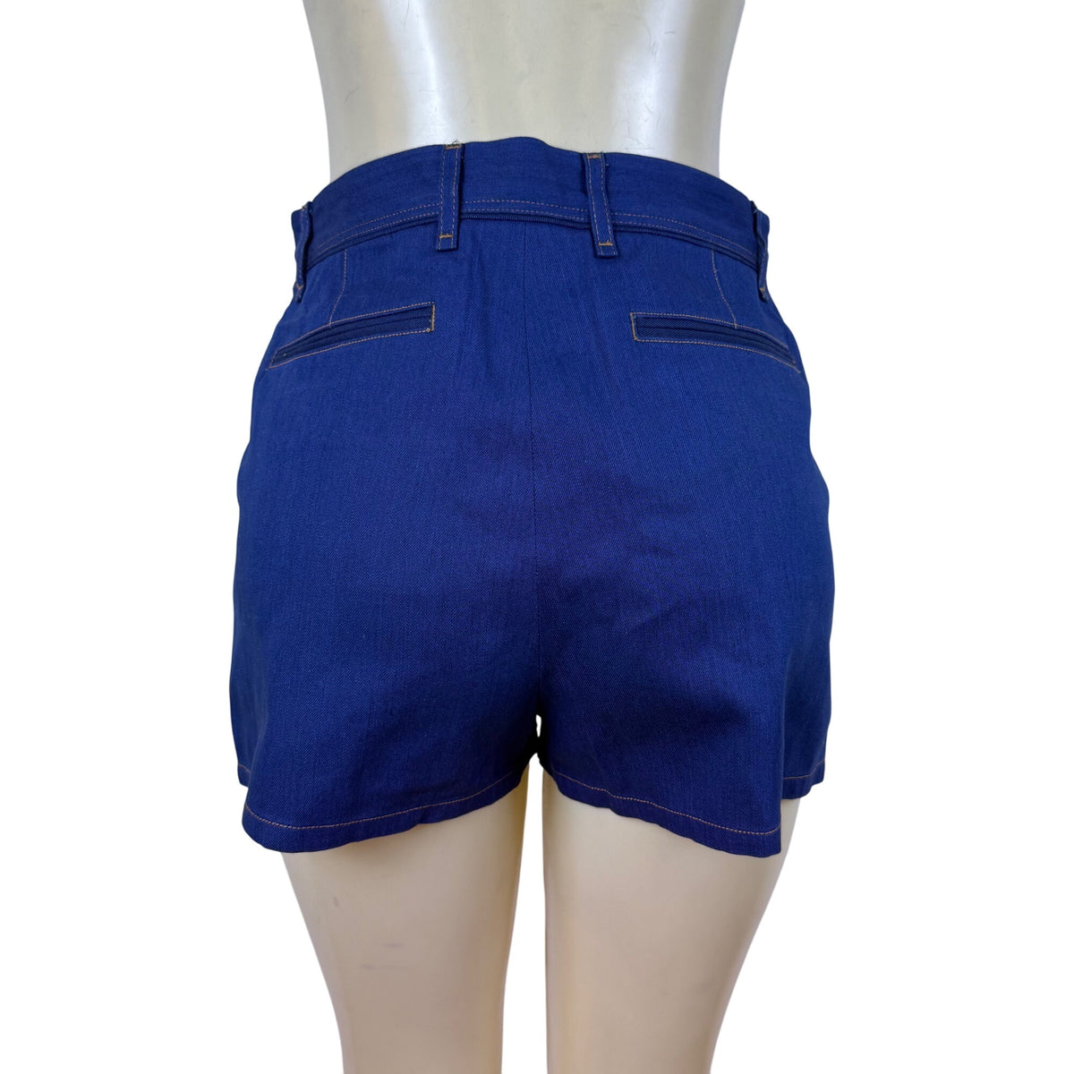 Rag & Bone Womens Blue Cotton Shorts Button Front High Waist Size 4