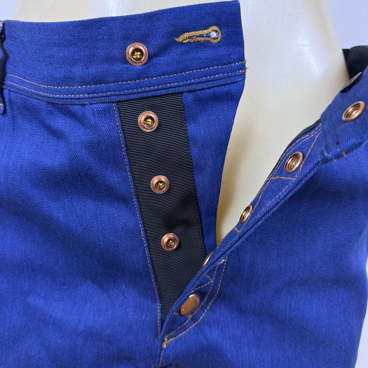 Rag & Bone Womens Blue Cotton Shorts Button Front High Waist Size 4