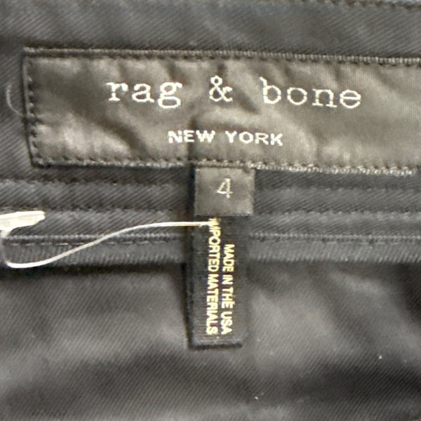 Rag & Bone Womens Blue Cotton Shorts Button Front High Waist Size 4