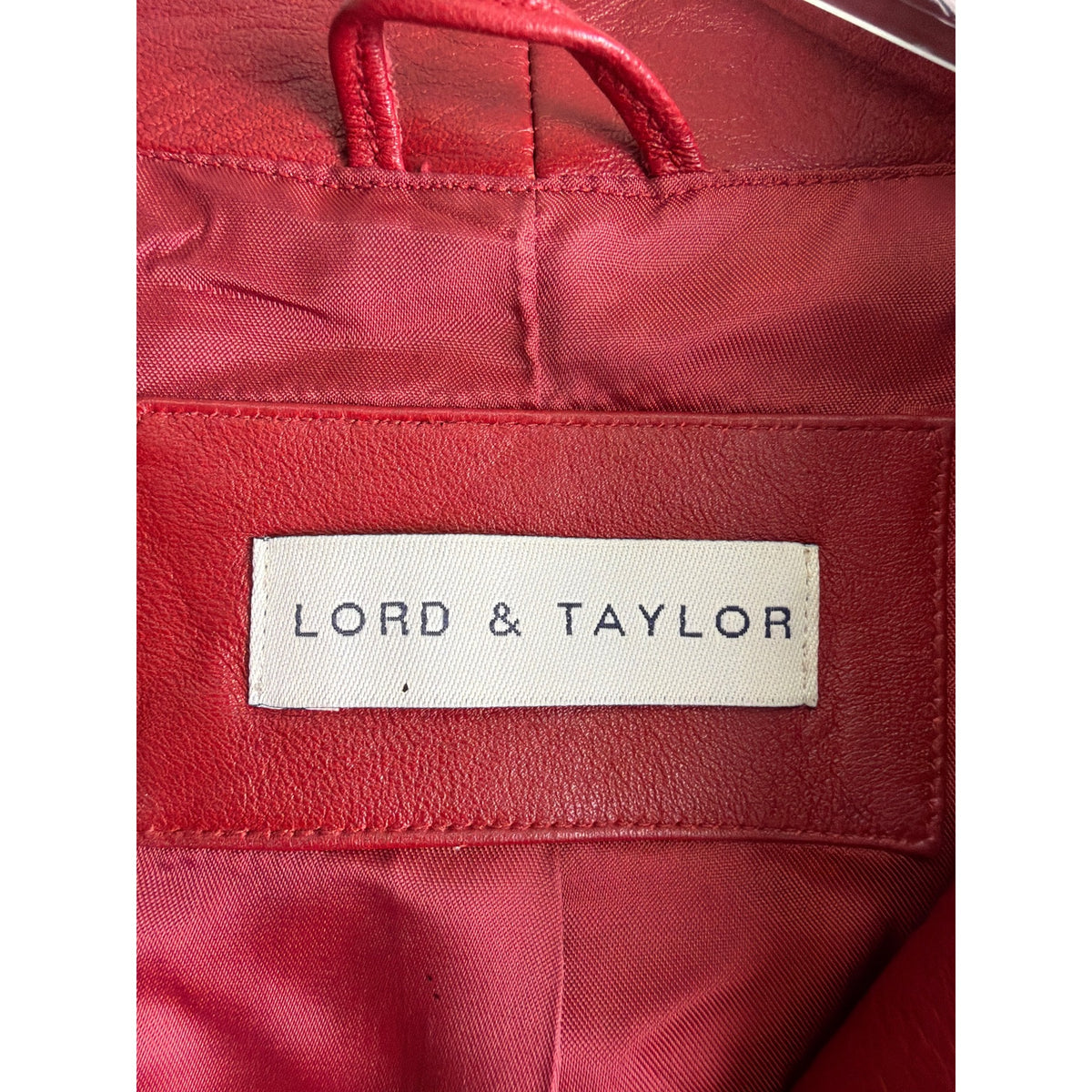 Lord & Taylor Womens Red Leather Jacket Small Lightweight Zipper Front Minimalist Coat Lord & Taylor Womens Red Leather Jacket Small Lightweight Zipper Front Minimalist Coat