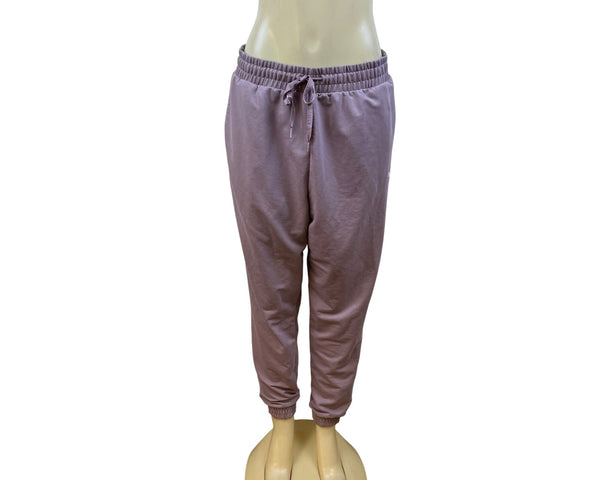 Puma Womens Lavender Jogger Pants Drawstring Elastic Waist Size L