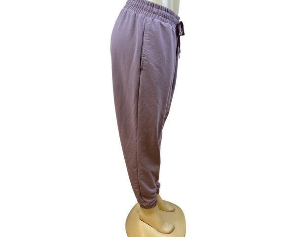 Puma Womens Lavender Jogger Pants Drawstring Elastic Waist Size L