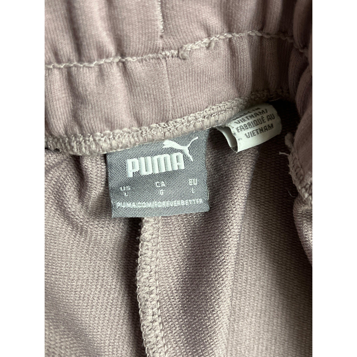 Puma Womens Lavender Jogger Pants Drawstring Elastic Waist Size L