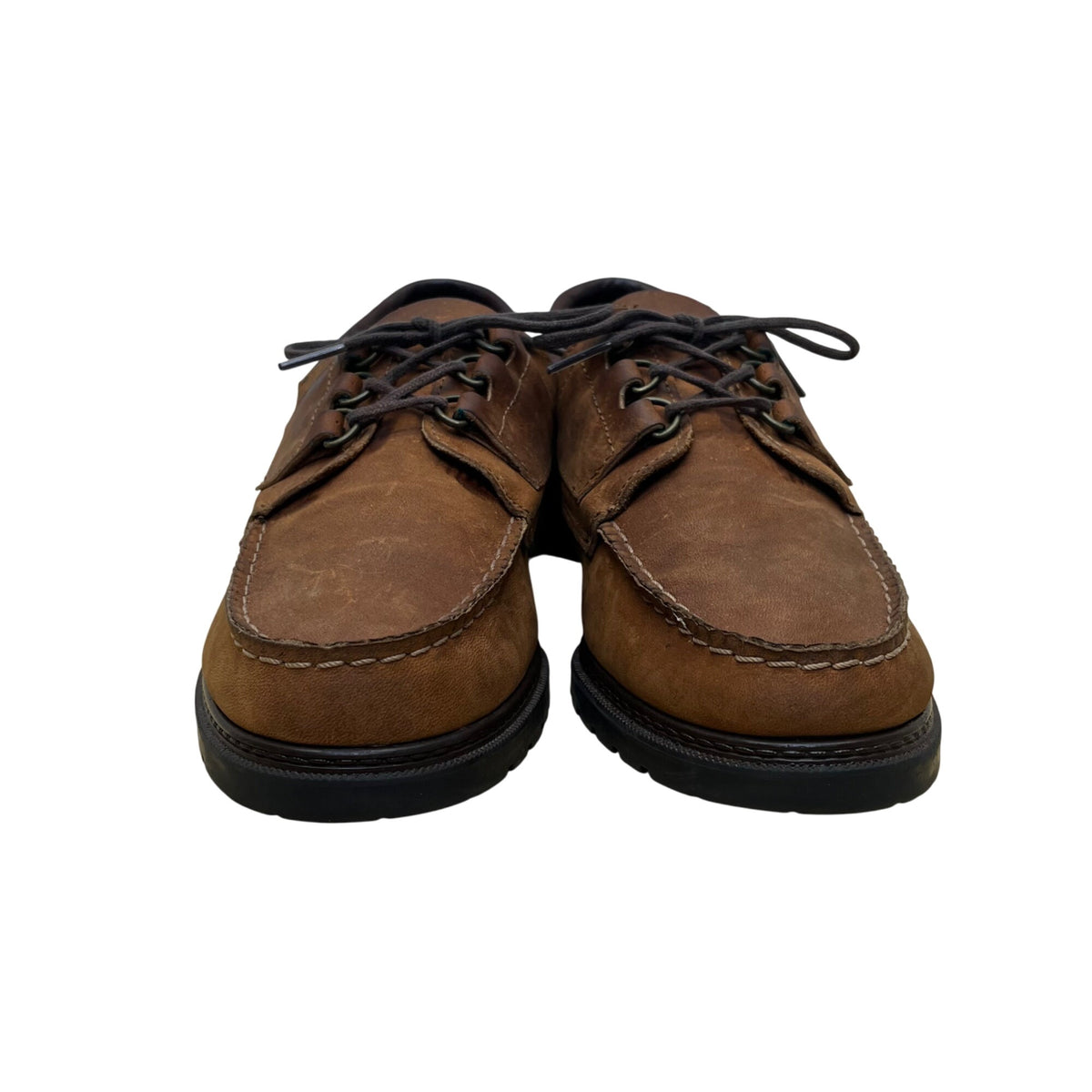 Easy Spirit Women’s Brown Leather Metallic Accents Lace-Up Tuscon Shoes Size 9M