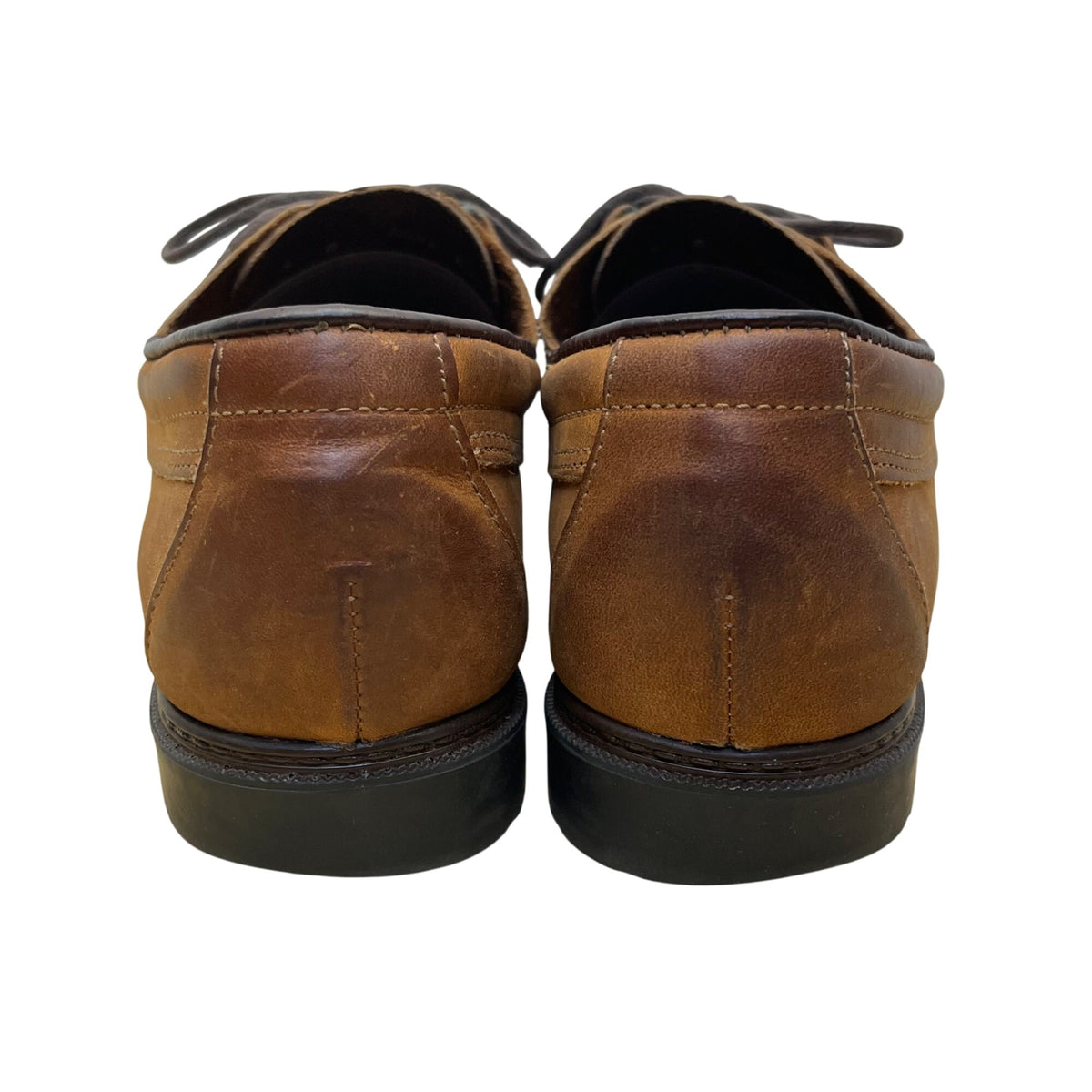 Easy Spirit Women’s Brown Leather Metallic Accents Lace-Up Tuscon Shoes Size 9M