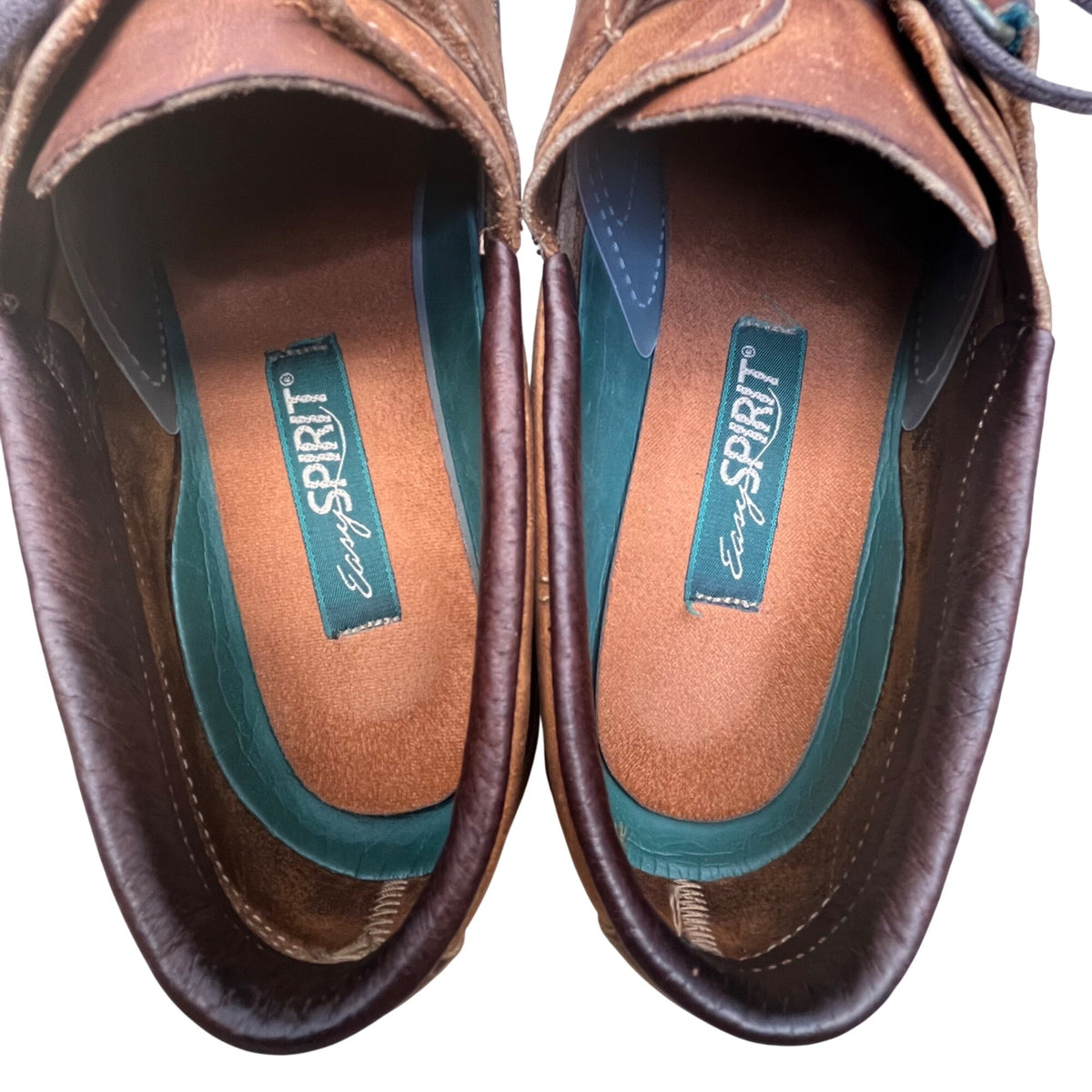 Easy Spirit Women’s Brown Leather Metallic Accents Lace-Up Tuscon Shoes Size 9M