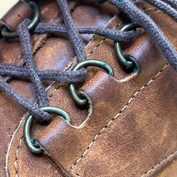 Easy Spirit Women’s Brown Leather Metallic Accents Lace-Up Tuscon Shoes Size 9M