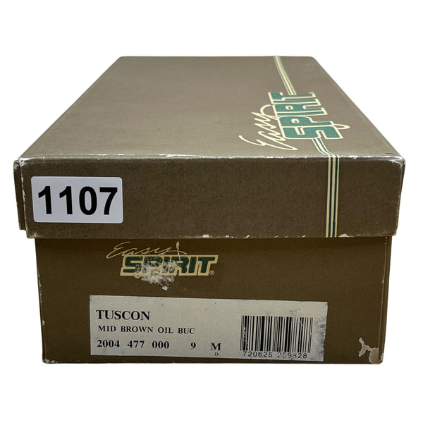 Easy Spirit Women’s Brown Leather Metallic Accents Lace-Up Tuscon Shoes Size 9M