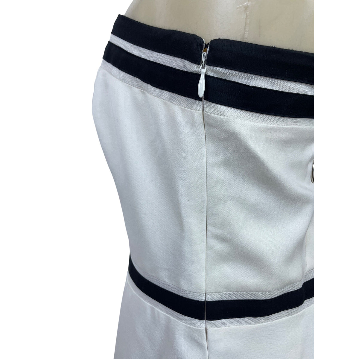 Ann Taylor Womens White & Black Strapless A-Line Dress Size 8 - New