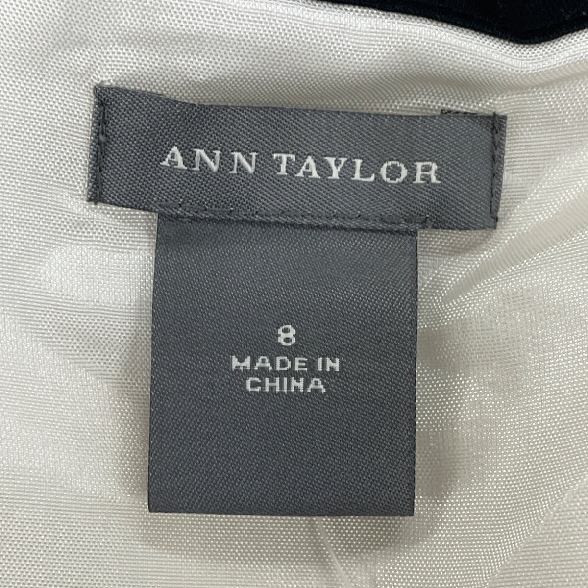 Ann Taylor Womens White & Black Strapless A-Line Dress Size 8 - New