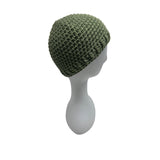 Handmade Olive Green Crochet Beanie Hat Adult Unisex Soft & Warm Winter Accessory
