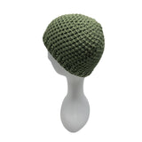 Handmade Olive Green Crochet Beanie Hat Adult Unisex Soft & Warm Winter Accessory
