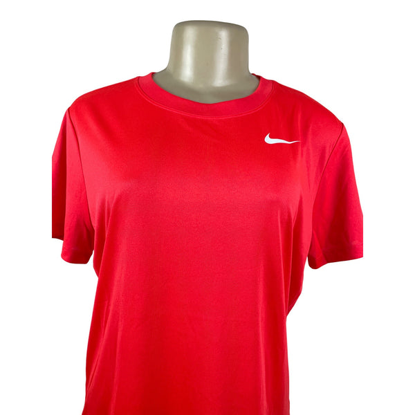 Nike Womens Orange Dri-Fit Short Sleeve Athletic Tee Shirt L Lightweight - New