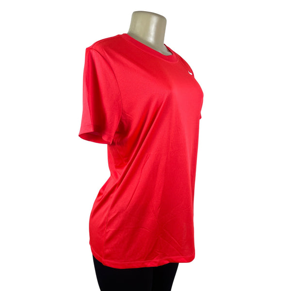 Nike Womens Orange Dri-Fit Short Sleeve Athletic Tee Shirt L Lightweight - New