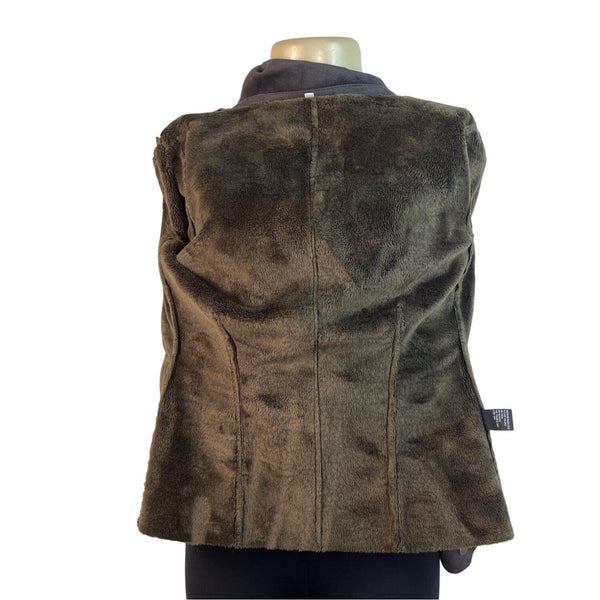 Cabi Women's Dark Gray Snap Button Faux Suede Jacket Size XS