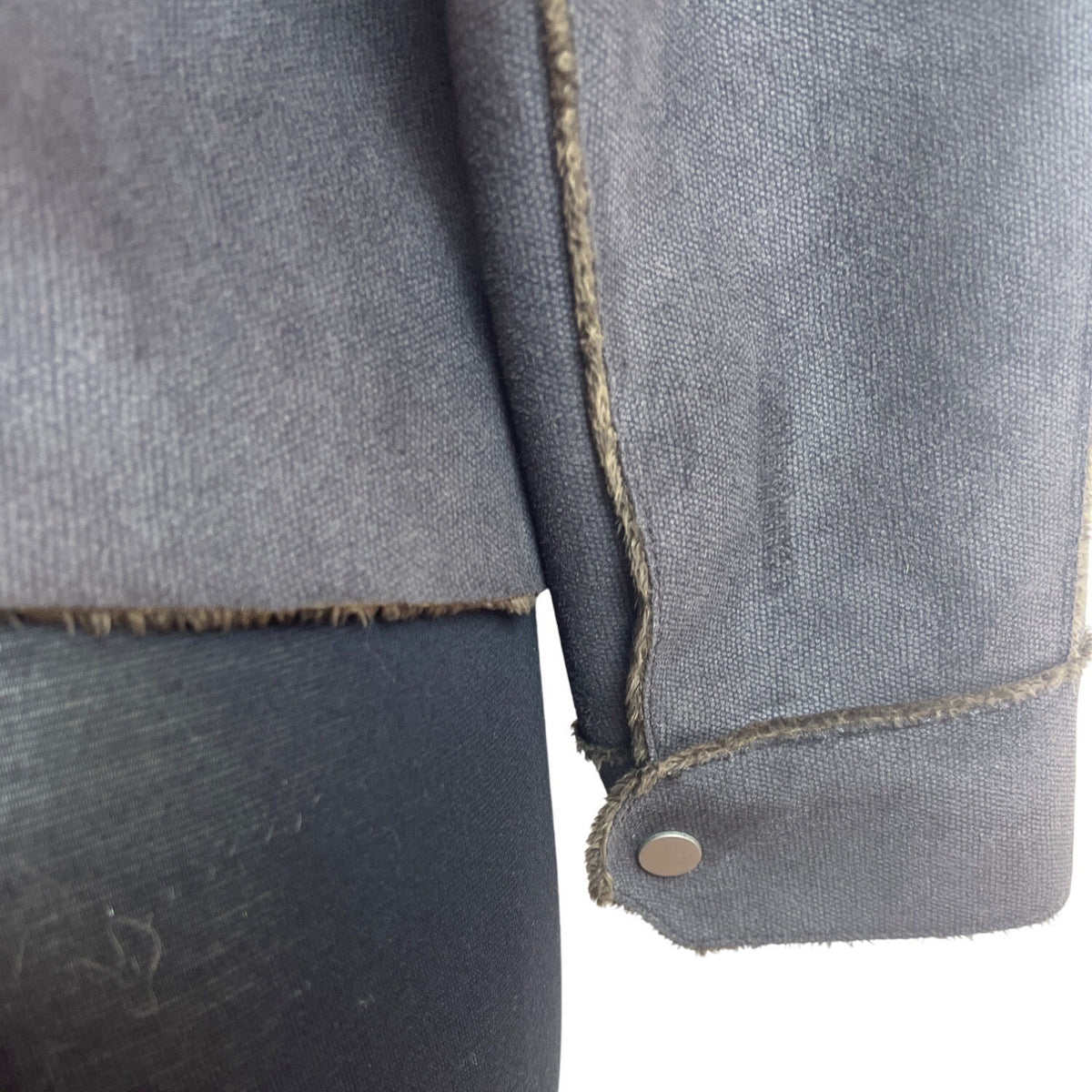 Cabi Women's Dark Gray Snap Button Faux Suede Jacket Size XS