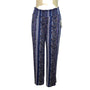 Pink Republic Womens Striped Boho Wide-Leg Pants Blue & Purple Size L - New