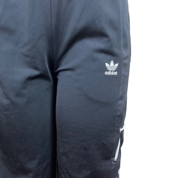Adidas Womens Black Track Pants Parley Elastic Waist Wide Leg Sz XS