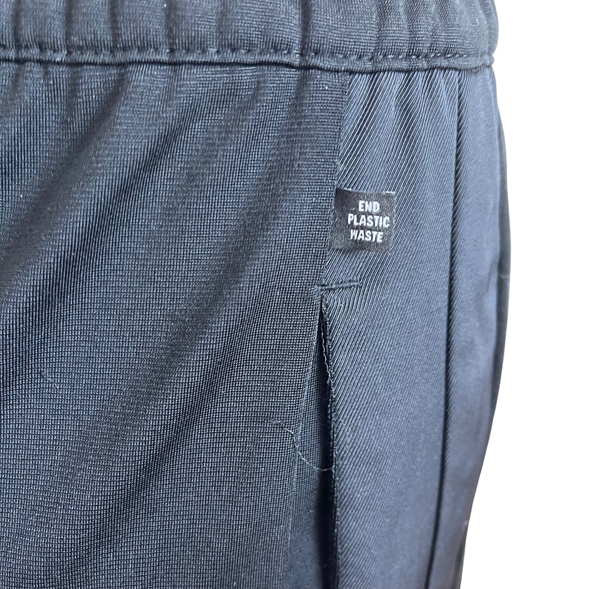 Adidas Womens Black Track Pants Parley Elastic Waist Wide Leg Sz XS