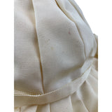 Vintage Woodleigh Woodward and Lothrop Ivory Pleated Hat With Wide Rolled Brim