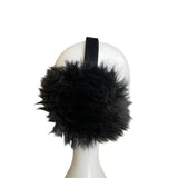 Fluffy Black Faux Fur Earmuffs For Cold Weather