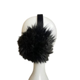 Fluffy Black Faux Fur Earmuffs For Cold Weather