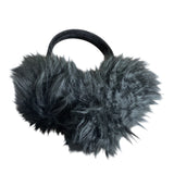 Fluffy Black Faux Fur Earmuffs For Cold Weather