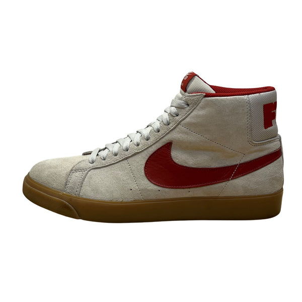 Nike SB Men’s Grey & Red Suede Blazer Mid ”For The City“ Sneakers Size 11.5
