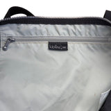 Kipling Womens Black Nylon With Zipper Closure & Monkey Keychain Tote Bag