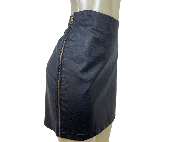 Romeo & Juliet Black Women’s Mini Skirt With Gold Zipper Sz M - New