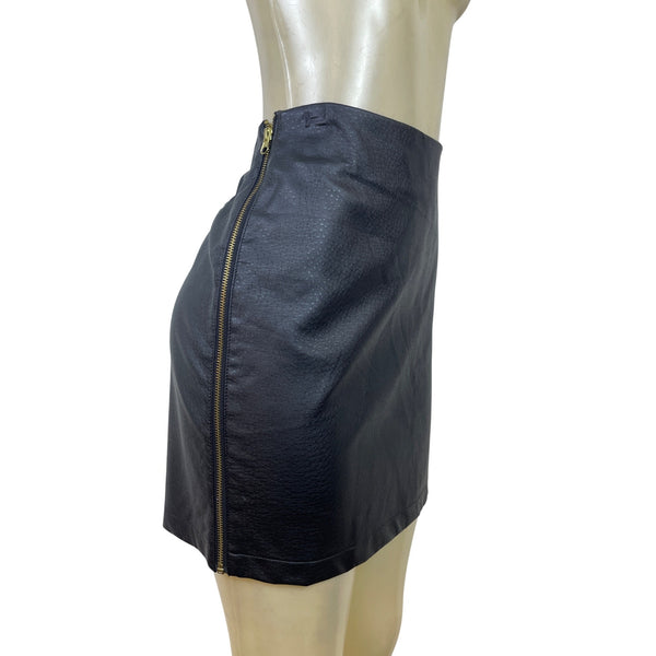 Romeo & Juliet Black Women’s Mini Skirt With Gold Zipper Sz M - New