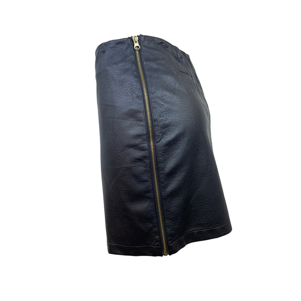 Romeo & Juliet Black Women’s Mini Skirt With Gold Zipper Sz M - New