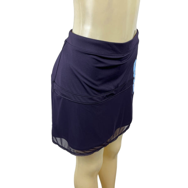 Tangerine Women's Blue Skirt Mesh Overlay Size L