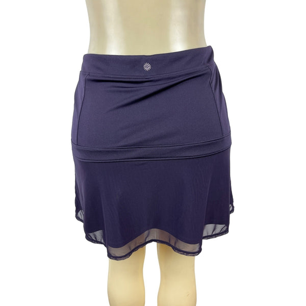 Tangerine Women's Blue Skirt Mesh Overlay Size L