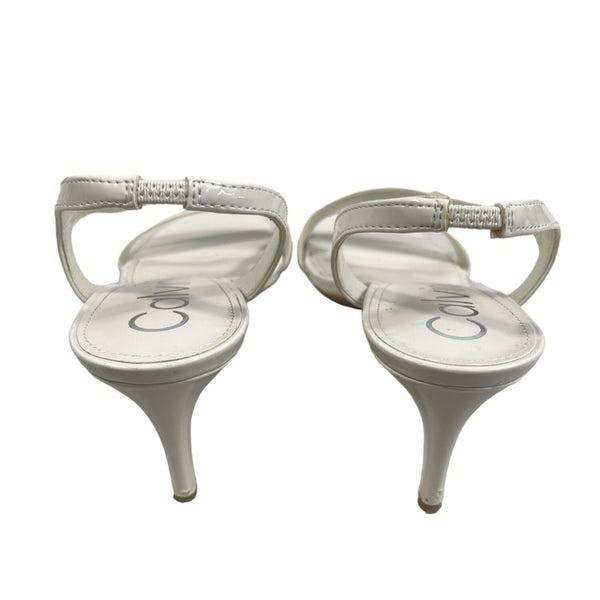 Calvin Klein Lallia Women’s Ivory Heeled Sandals Size 8.5