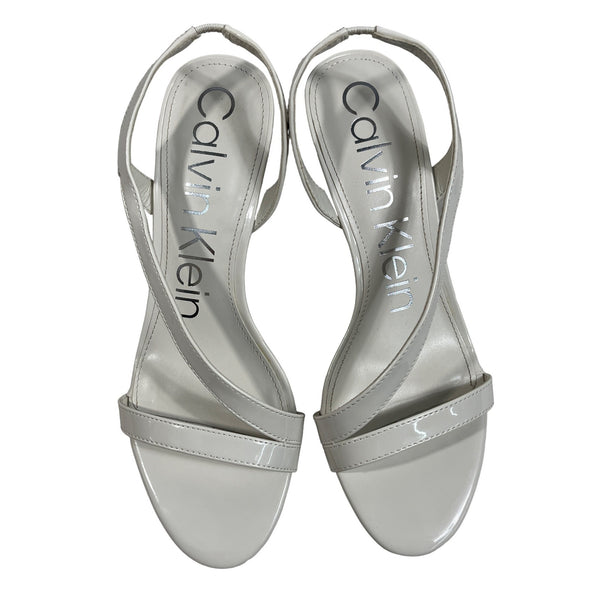 Calvin Klein Lallia Women’s Ivory Heeled Sandals Size 8.5
