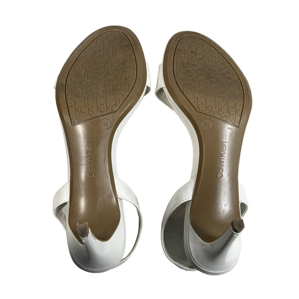 Calvin Klein Lallia Women’s Ivory Heeled Sandals Size 8.5