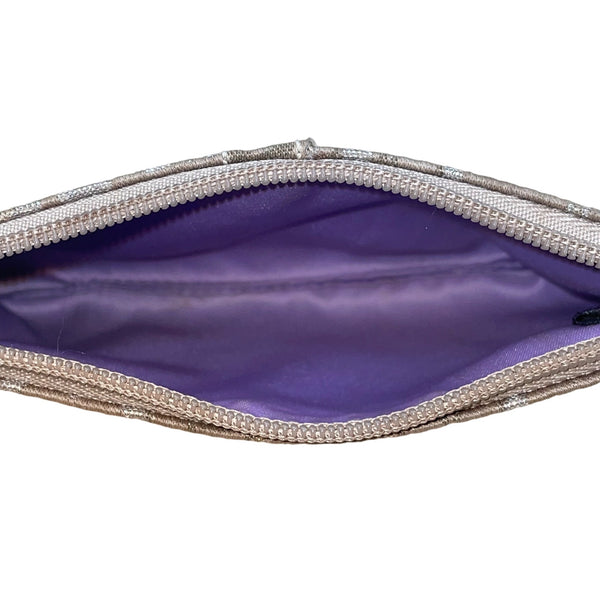 Coach Women’s Gold Jacquard Signature Wristlet Clutch Bag With Detachable Strap