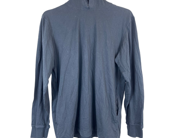 Daniel Buchler Mens Charcoal Gray Long-Sleeve Pullover Hoodie Casual Lightweight Size L