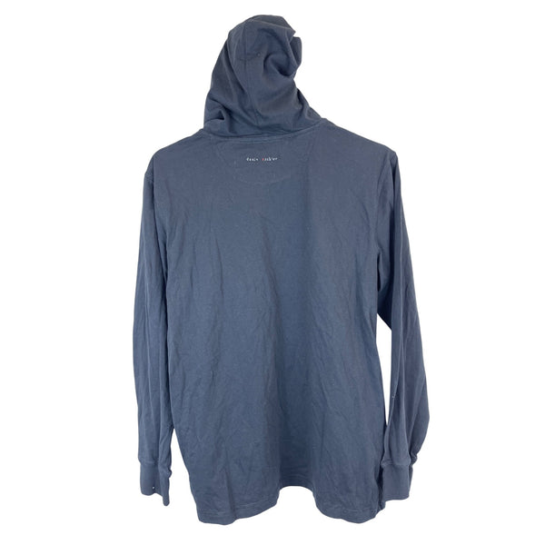 Daniel Buchler Mens Charcoal Gray Long-Sleeve Pullover Hoodie Casual Lightweight Size L