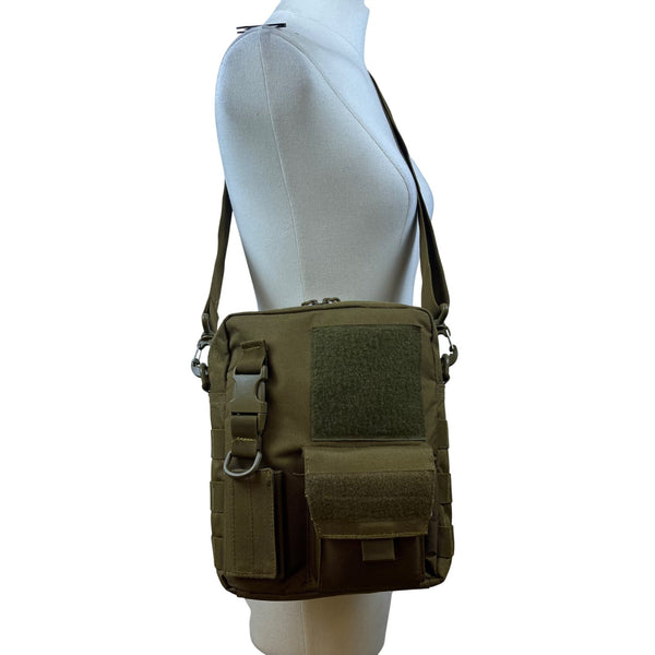 D5 Column Unisex Olive Green Nylon Tactical Adjustable Strap Crossbody Bag