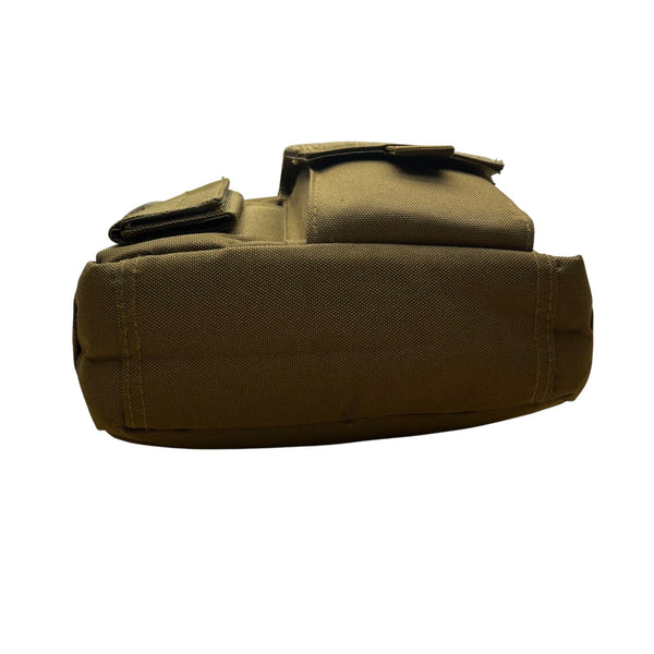 D5 Column Unisex Olive Green Nylon Tactical Adjustable Strap Crossbody Bag