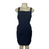 Justfab Women's Black Slip Sleveless Dress with Outer Pockets Sz S - New