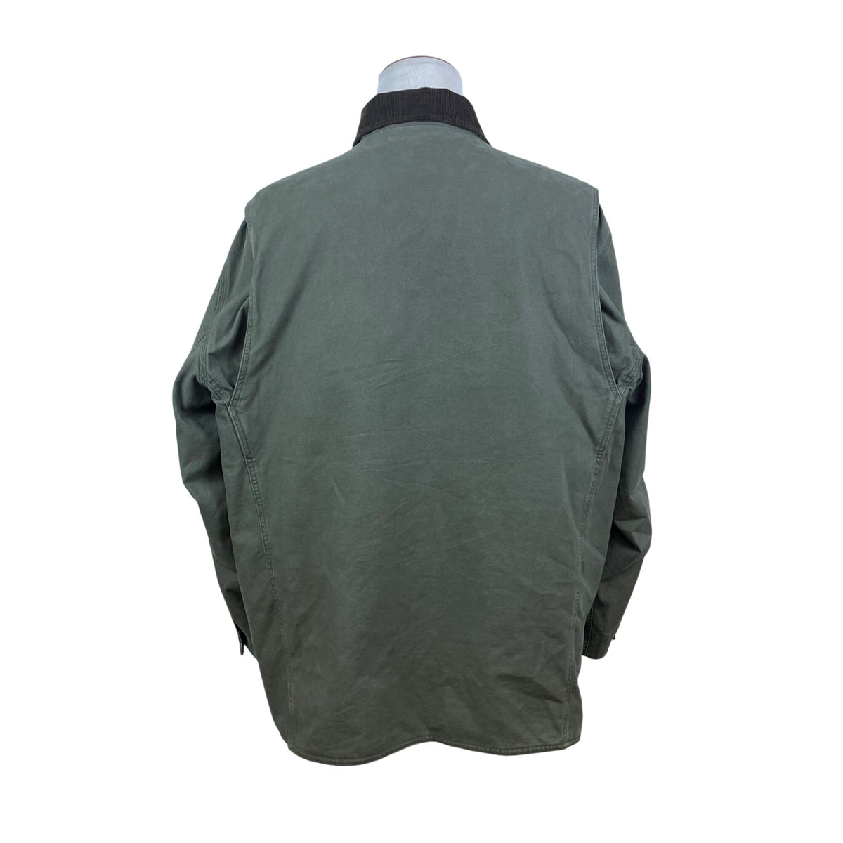 Orvis Men's Olive Green Quilted Field Jacket Corduroy Collar Size XXL