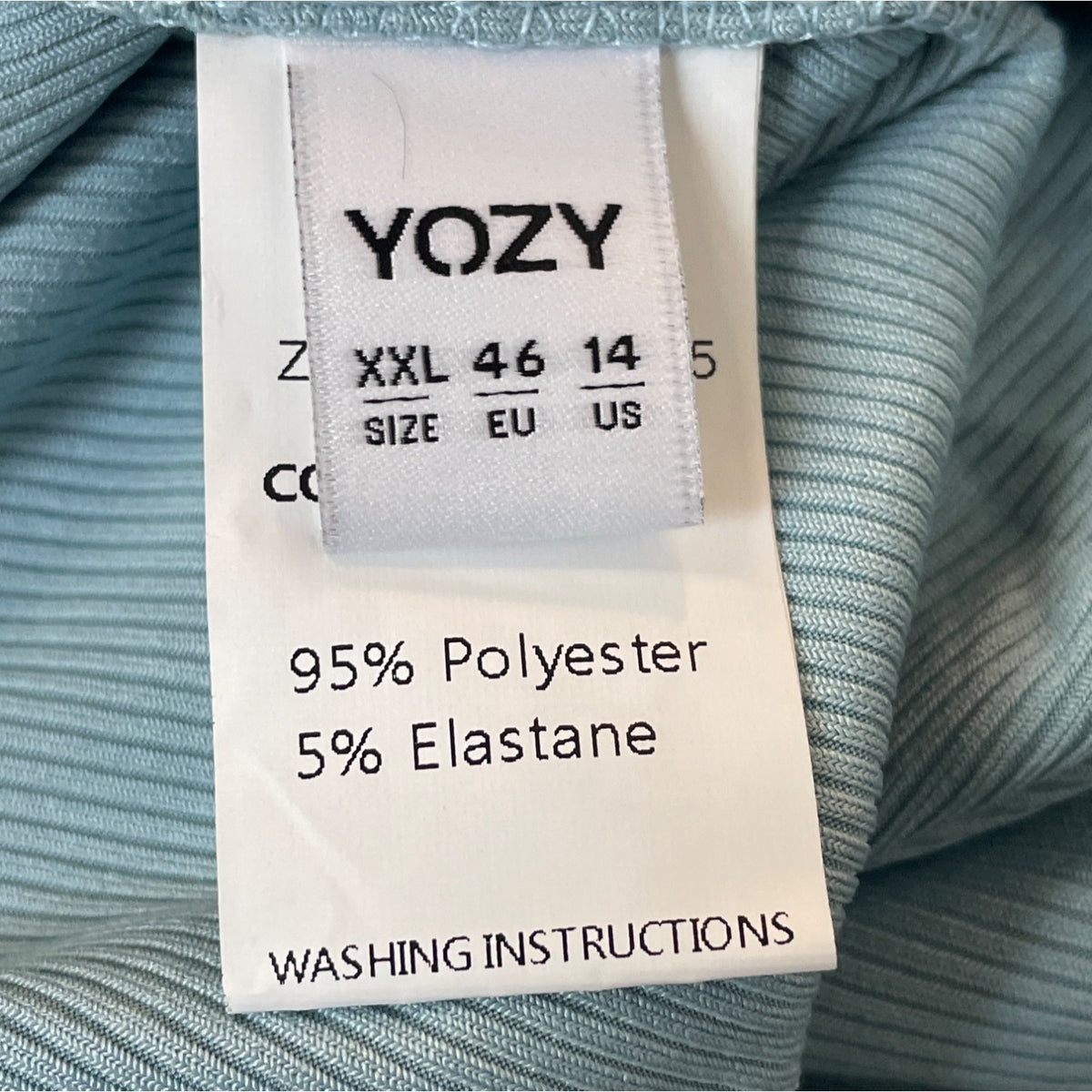 Yozy Light Blue Sleeveless Casual Set with Tie Waist Wide and Leg Sz XXL - New