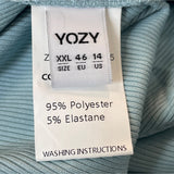 Yozy Light Blue Sleeveless Casual Set with Tie Waist Wide and Leg Sz XXL - New